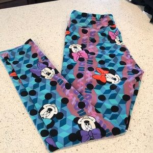 Lularoe OS DISNEY leggings. WORN ONCE.